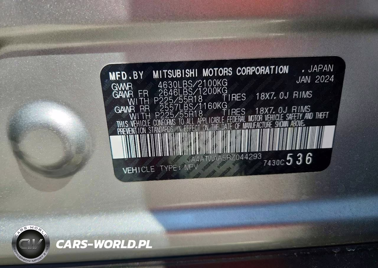 2024 Mitsubishi Eclipse Cross Se VIN:JA4ATWAA5RZ044293 - 14