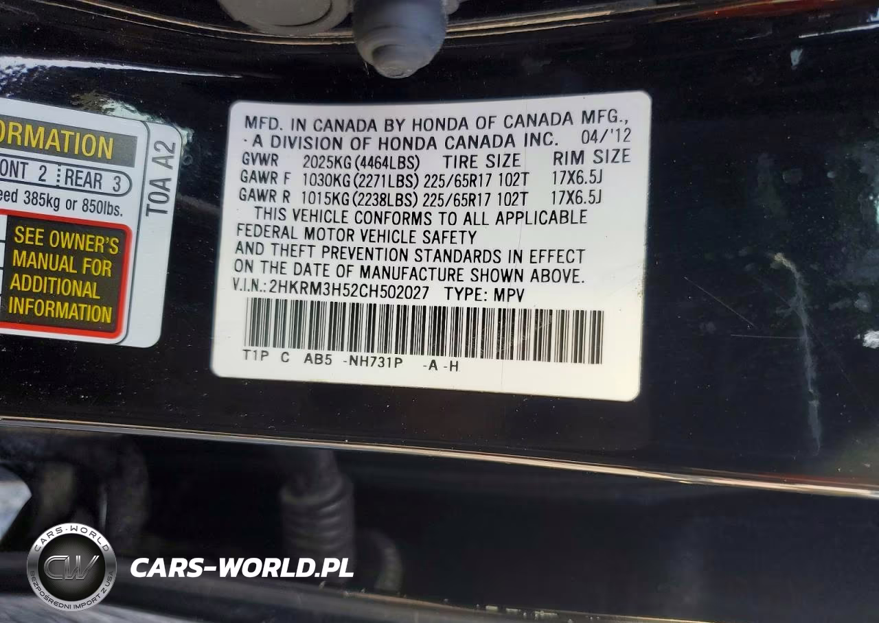 2012 Honda Cr-V Ex VIN:2HKRM3H52CH502027 - 13