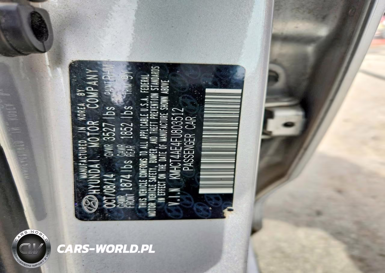 2015 Hyundai Accent Gls VIN:KMHCT4AE4FU803512 - 12