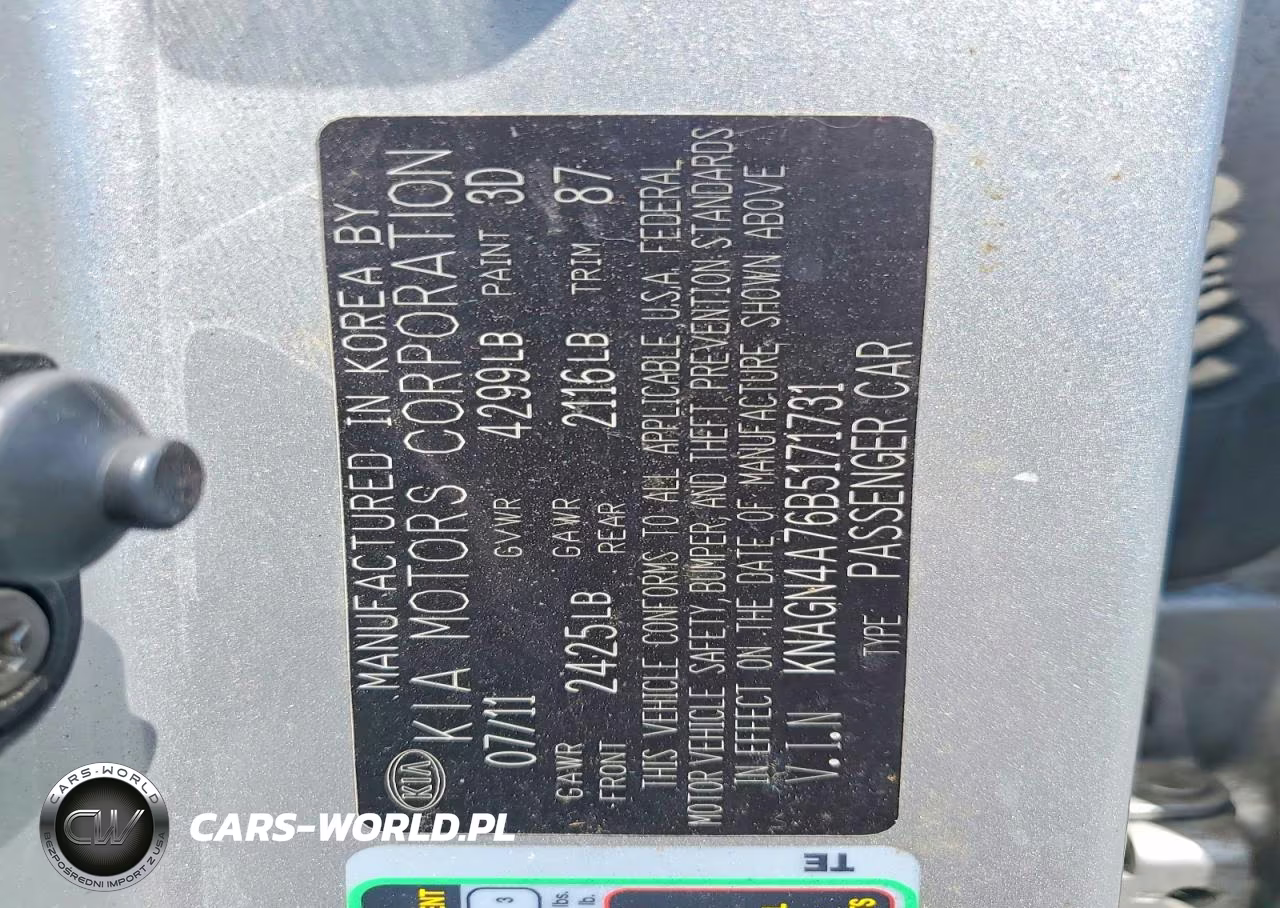 2011 Kia Optima Ex VIN:KNAGN4A76B5171731 - 12