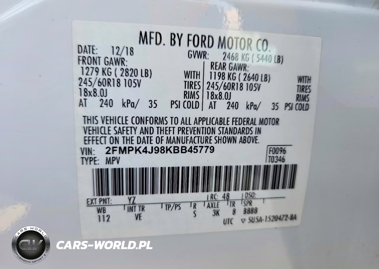 2019 Ford Edge Sel VIN:2FMPK4J98KBB45779 - 14