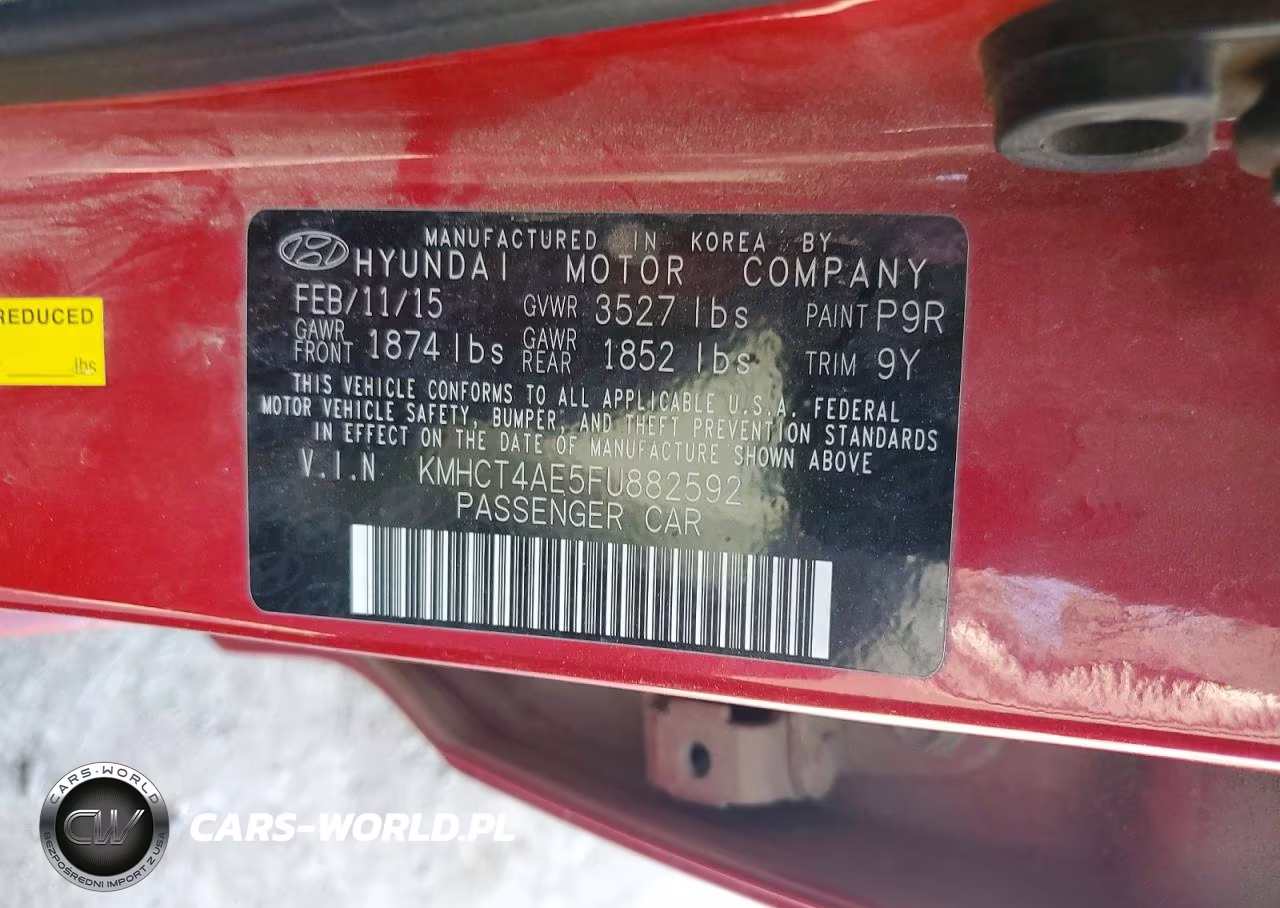 2015 Hyundai Accent Gls VIN:KMHCT4AE5FU882592 - 12