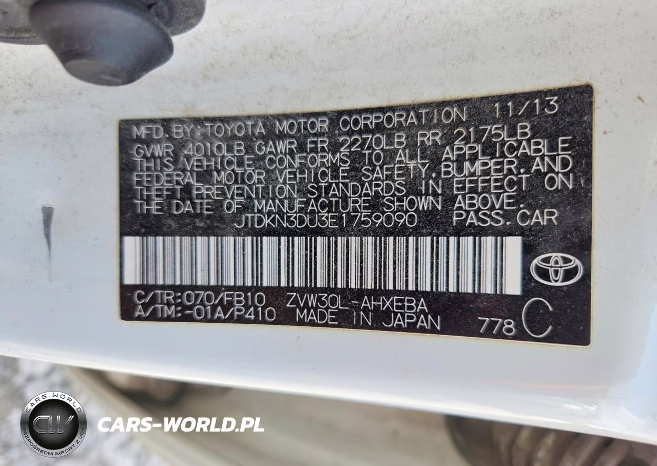 2014 Toyota Prius Two VIN:JTDKN3DU3E1759090 - 13