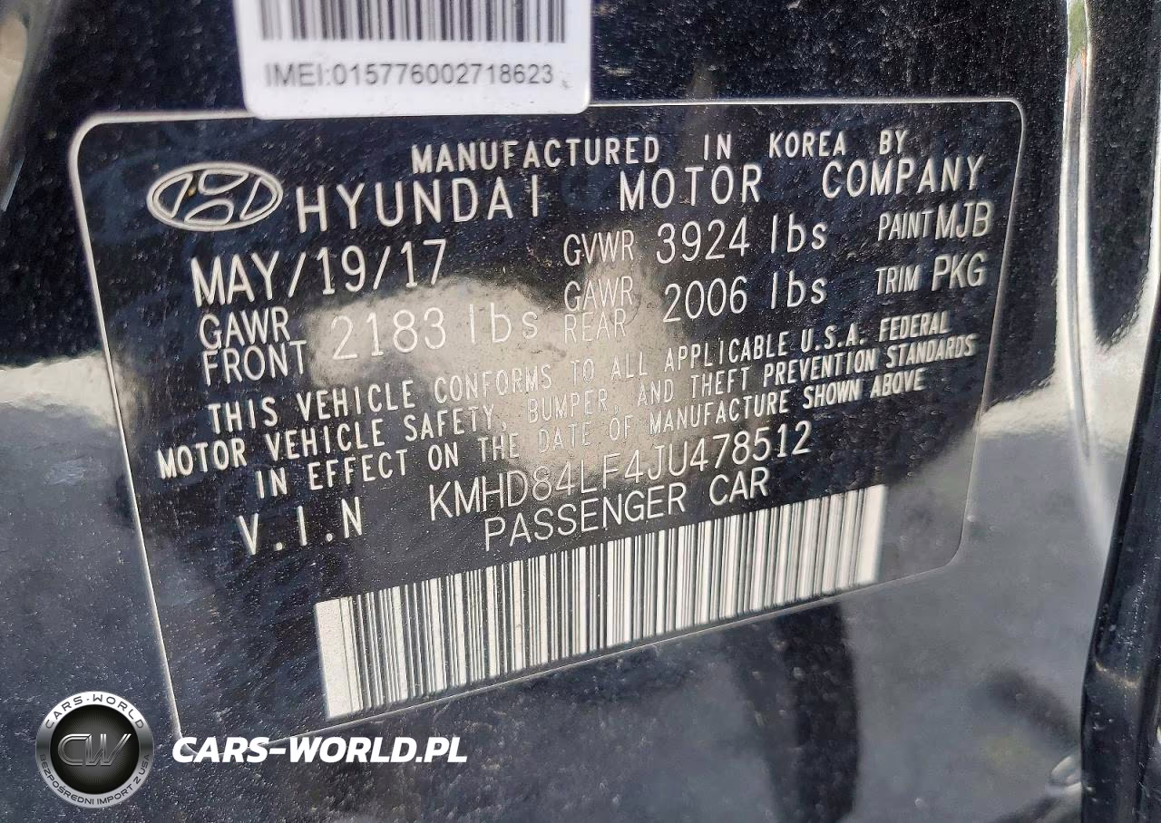 2018 Hyundai Elantra Sel VIN:KMHD84LF4JU478512 - 12