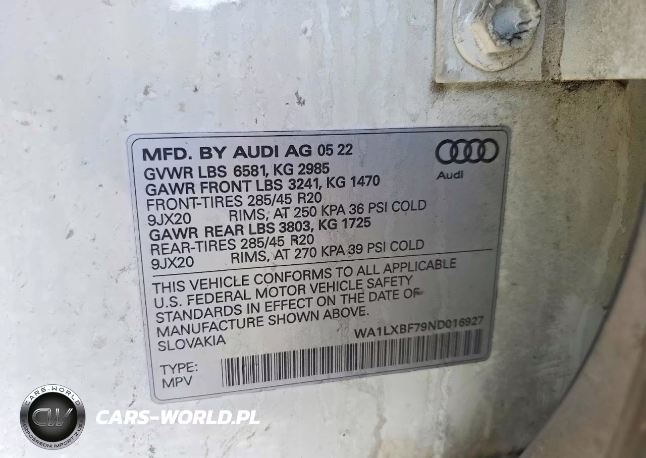 2022 Audi Q7 Premium Plus VIN:WA1LXBF79ND016927 - 13