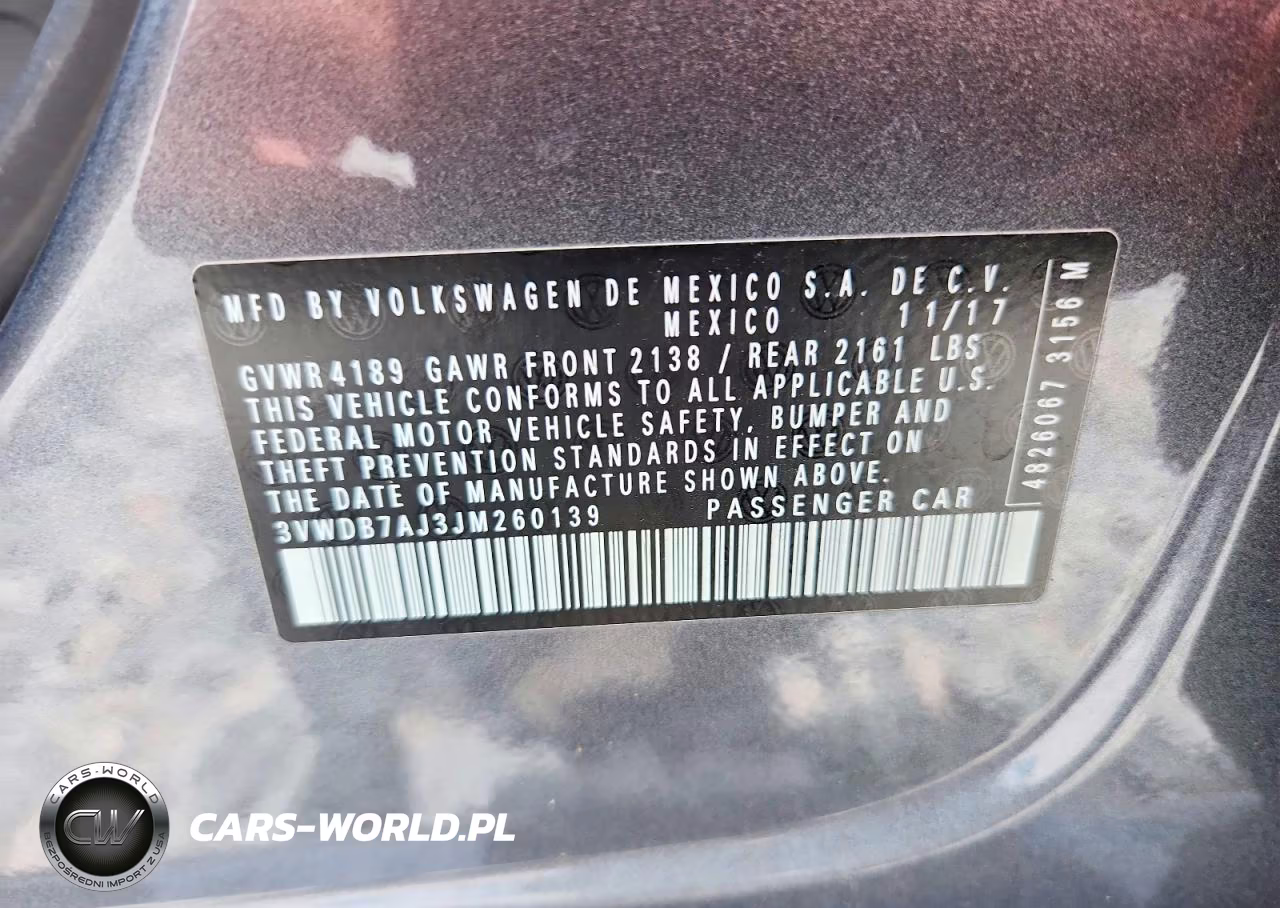 2018 Volkswagen Jetta Se VIN:3VWDB7AJ3JM260139 - 12