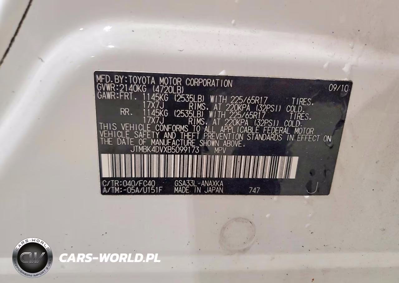 2011 Toyota Rav4 Base VIN:JTMBK4DVXB5099173 - 13