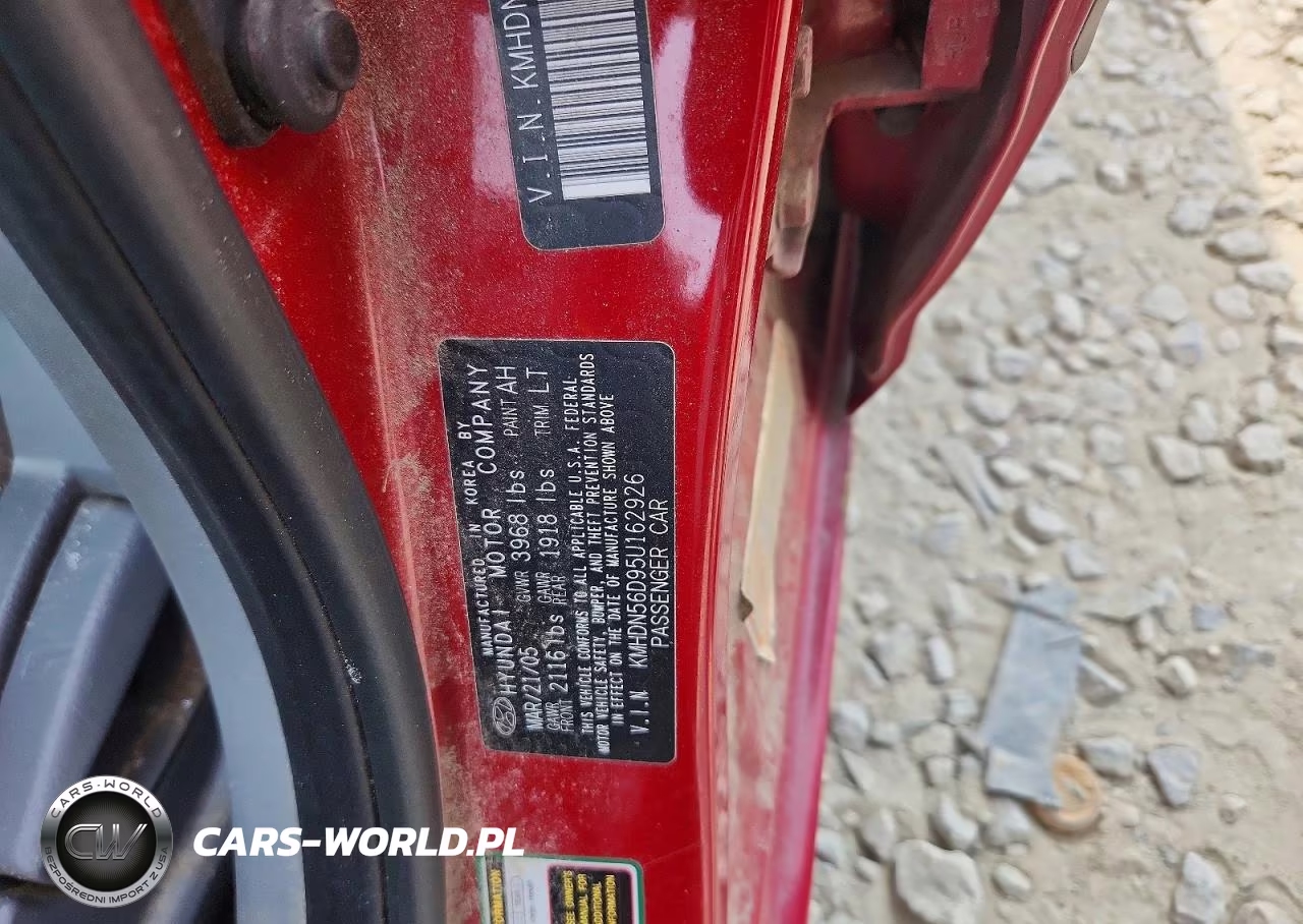 2005 Hyundai Elantra Gls VIN:KMHDN56D95U162926 - 12