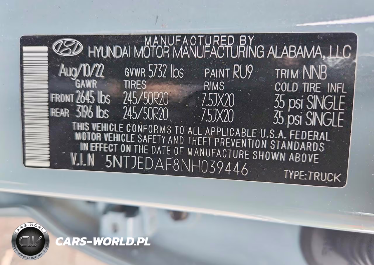 2022 Hyundai Santa Cruz Limited VIN:5NTJEDAF8NH039446 - 14