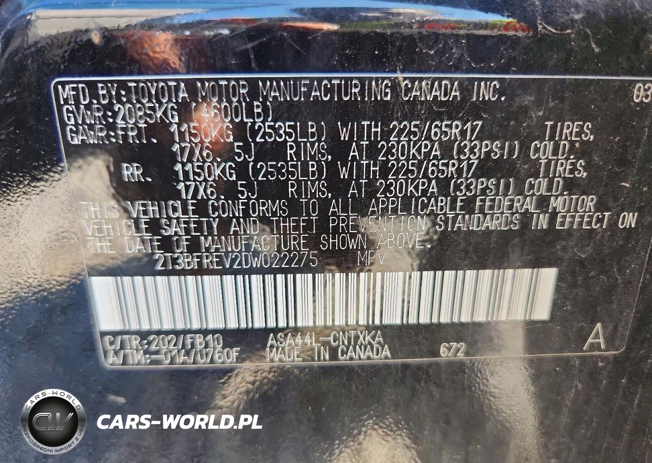 2013 Toyota Rav4 Le VIN:2T3BFREV2DW022275 - 12