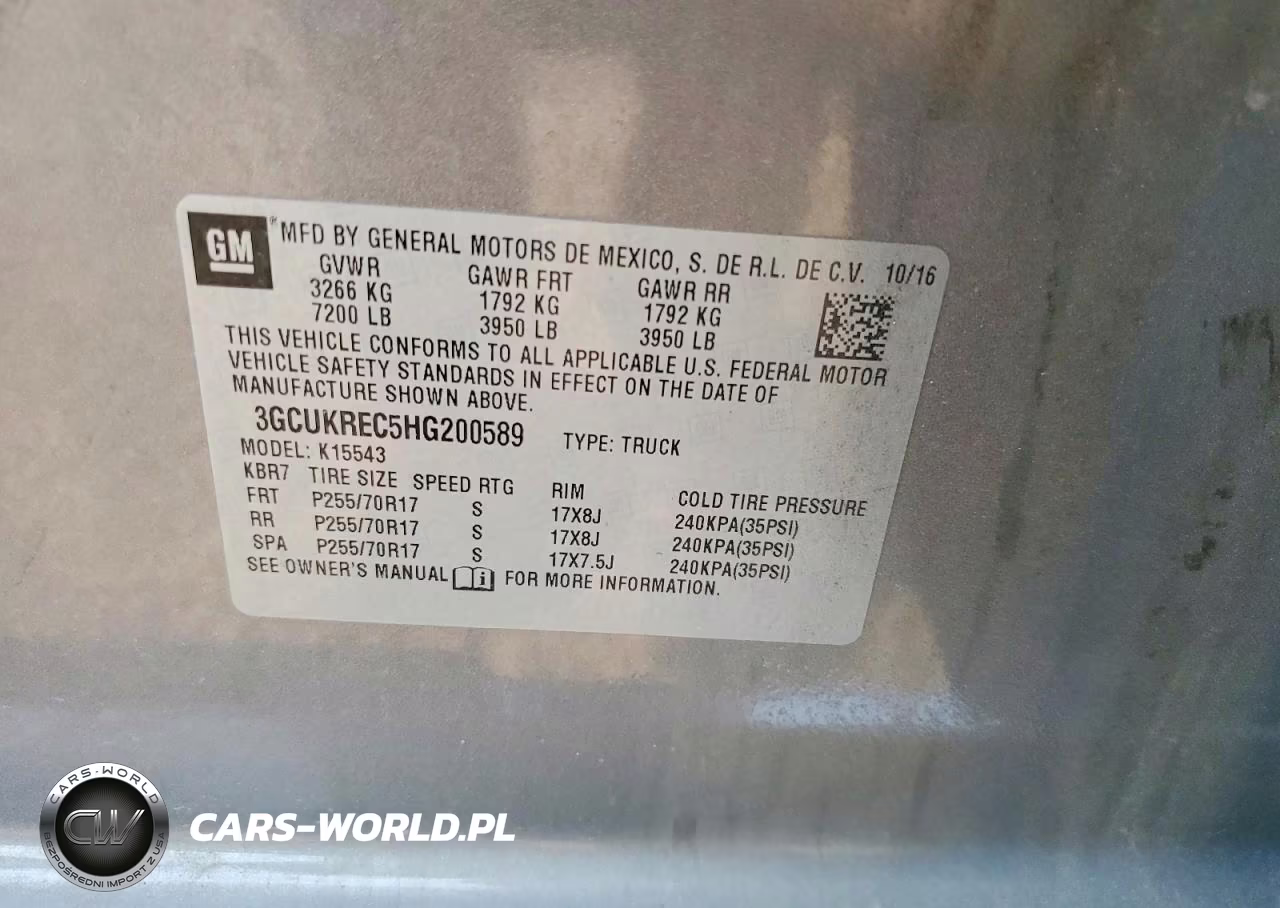 2017 Chevrolet Silverado K1500 Lt VIN:3GCUKREC5HG200589 - 12