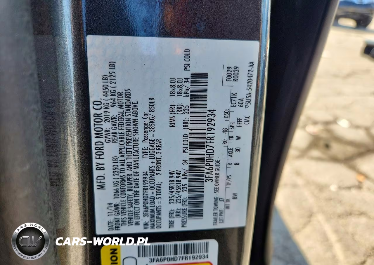 2015 Ford Fusion Se VIN:3FA6P0HD7FR192934 - 12