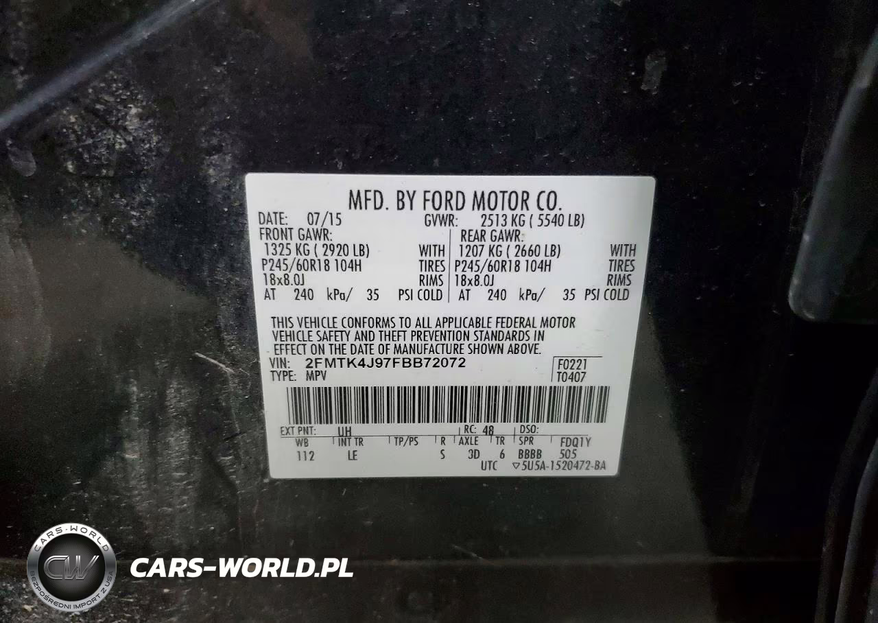 2015 Ford Edge Sel VIN:2FMTK4J97FBB72072 - 13
