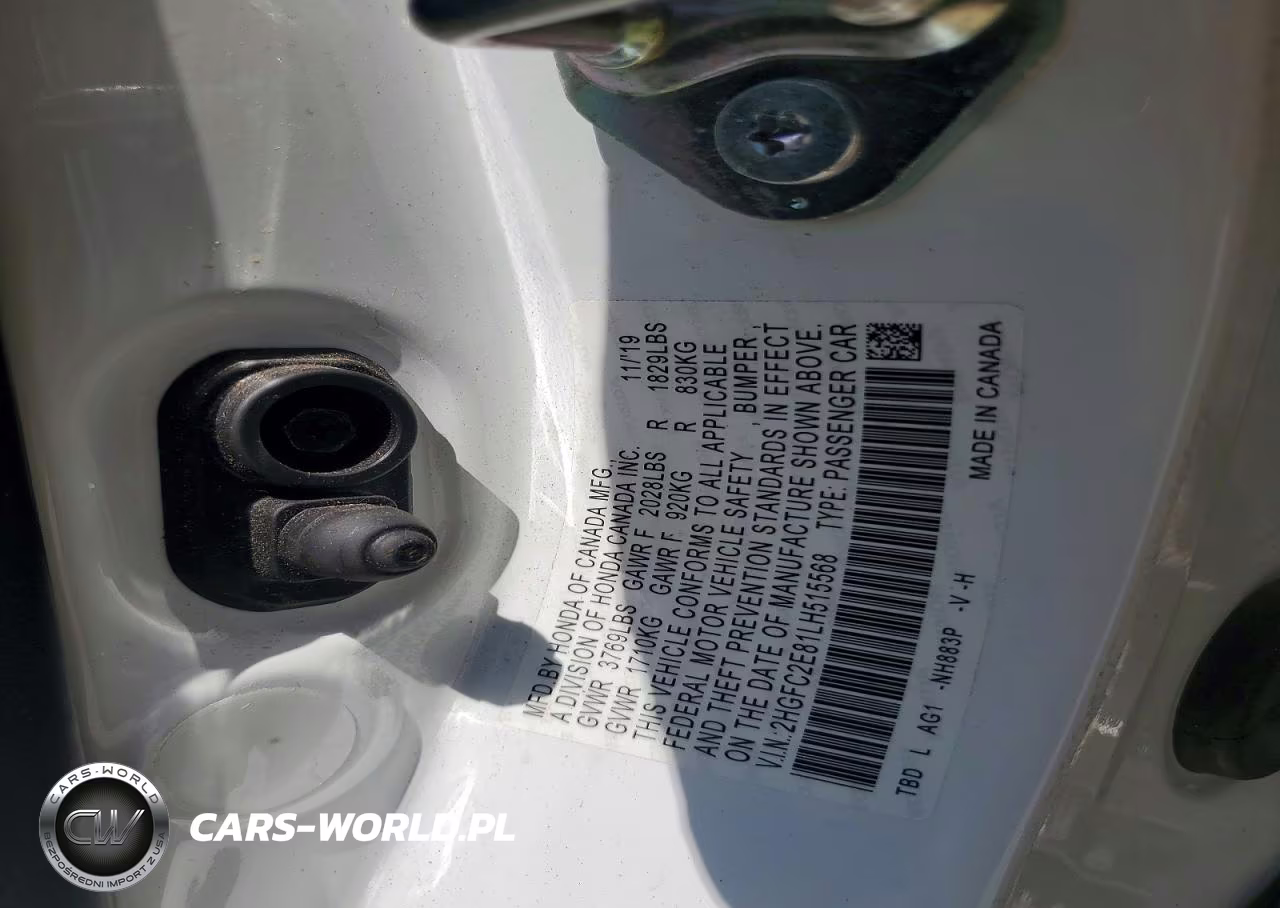 2020 Honda Civic Sport VIN:2HGFC2E81LH515568 - 12