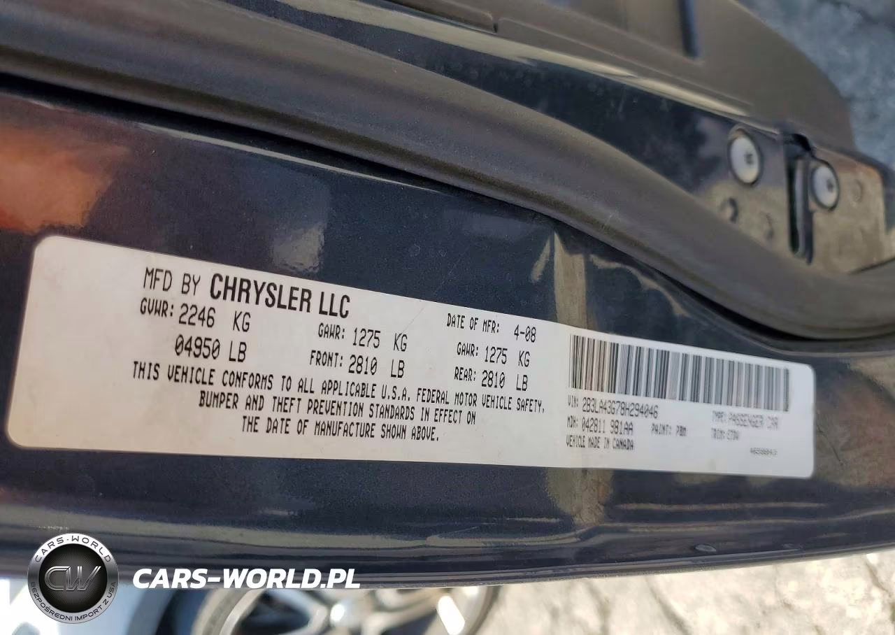 2008 Dodge Charger VIN:2B3LA43G78H294046 - 12