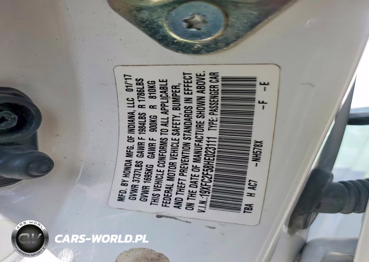 2017 Honda Civic Lx VIN:19XFC2F58HE023111 - 13