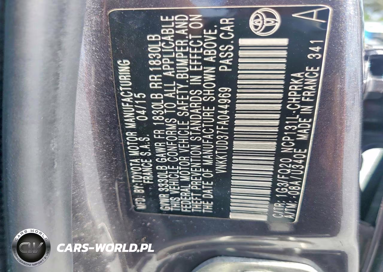 2015 Toyota Yaris 5-Door L VIN:VNKKTUD37FA044969 - 13