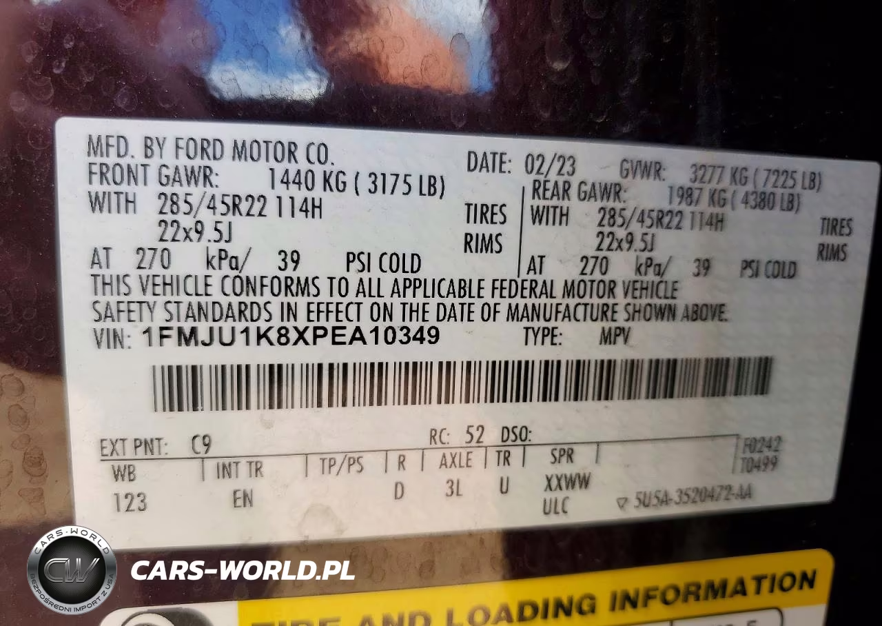 2023 Ford Expedition Limited VIN:1FMJU1K8XPEA10349 - 13