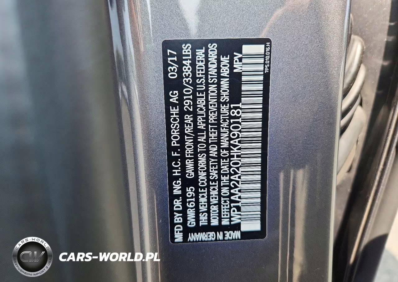 2017 Porsche Cayenne VIN:WP1AA2A20HKA90181 - 13