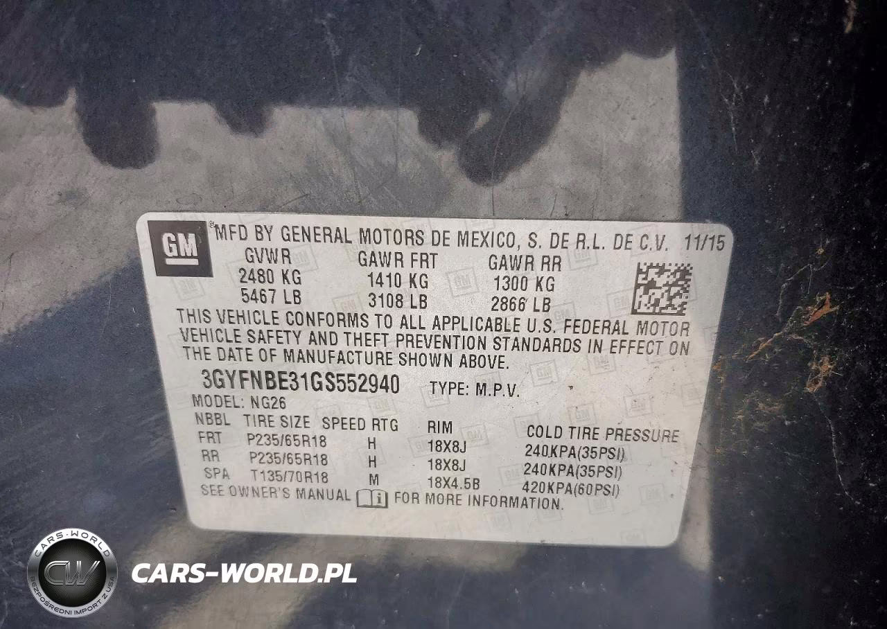 2016 Cadillac Srx VIN:3GYFNBE31GS552940 - 12