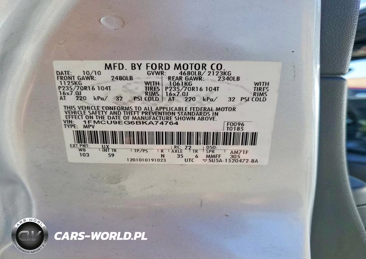 2011 Ford Escape Limited VIN:1FMCU9EG6BKA74764 - 14