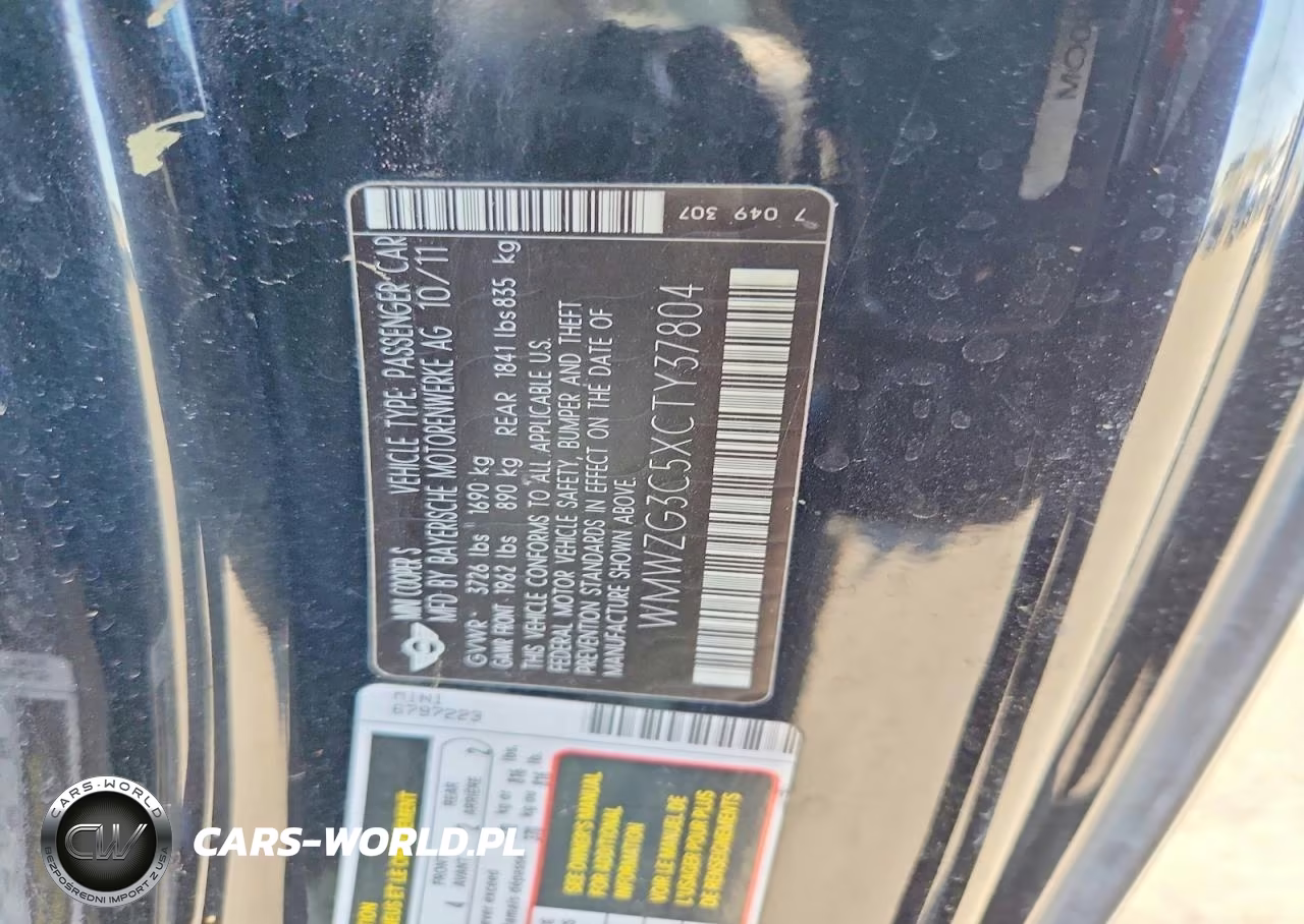 2012 Mini Cooper S Clubman VIN:WMWZG3C5XCTY37804 - 12