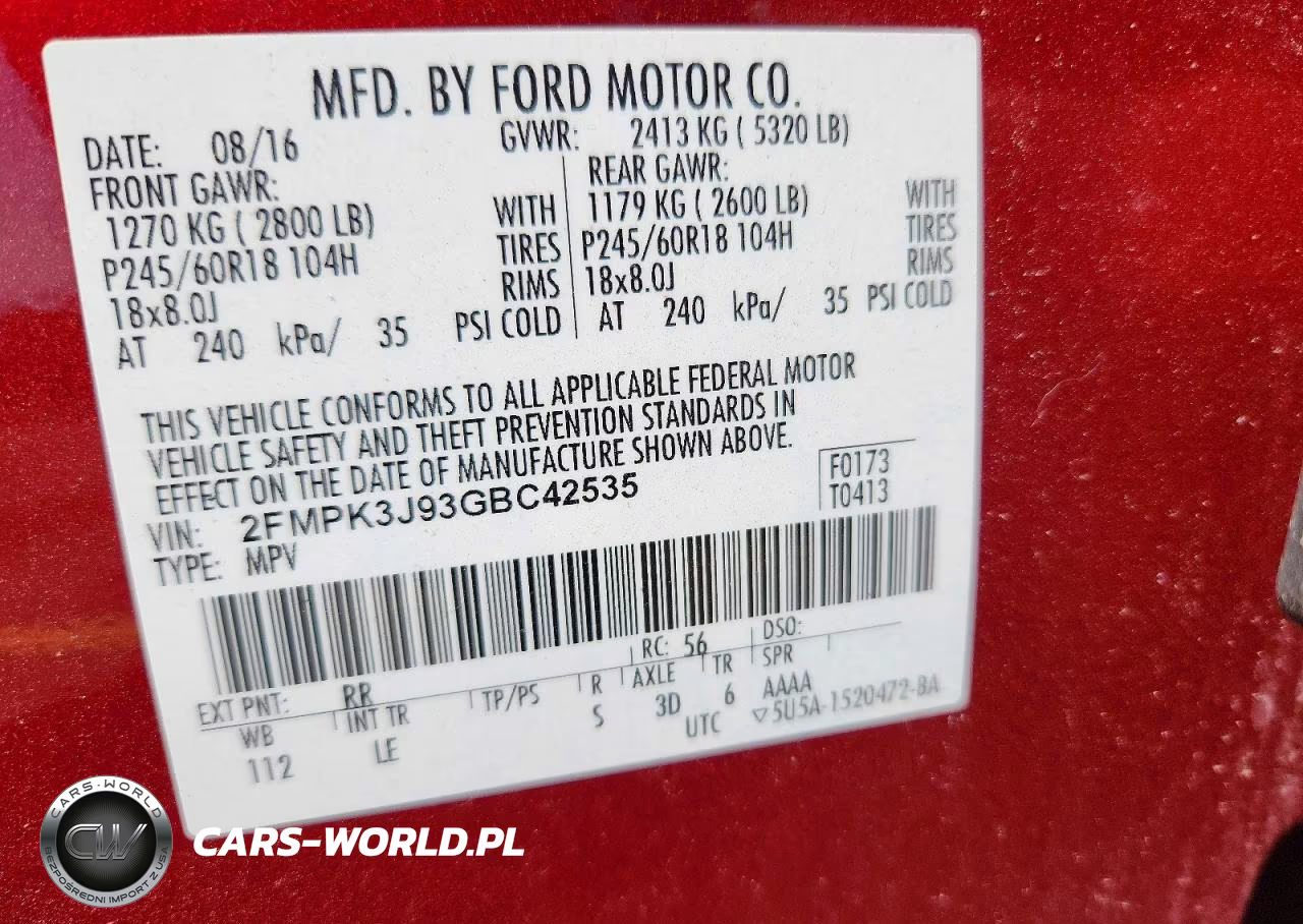 2016 Ford Edge Sel VIN:2FMPK3J93GBC42535 - 13