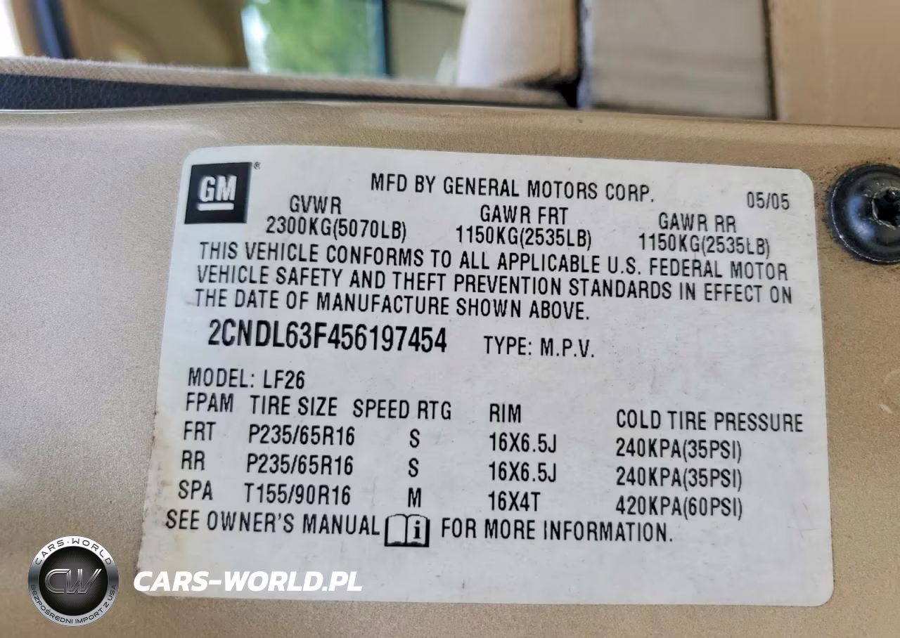 2005 Chevrolet Equinox Lt VIN:2CNDL63F456197454 - 13
