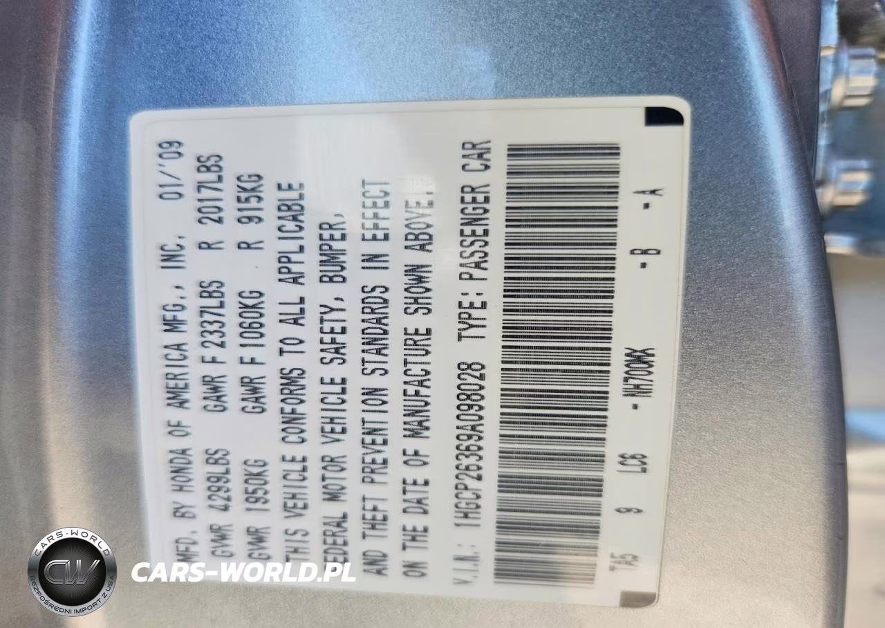 2009 Honda Accord Lx VIN:1HGCP26369A098028 - 12