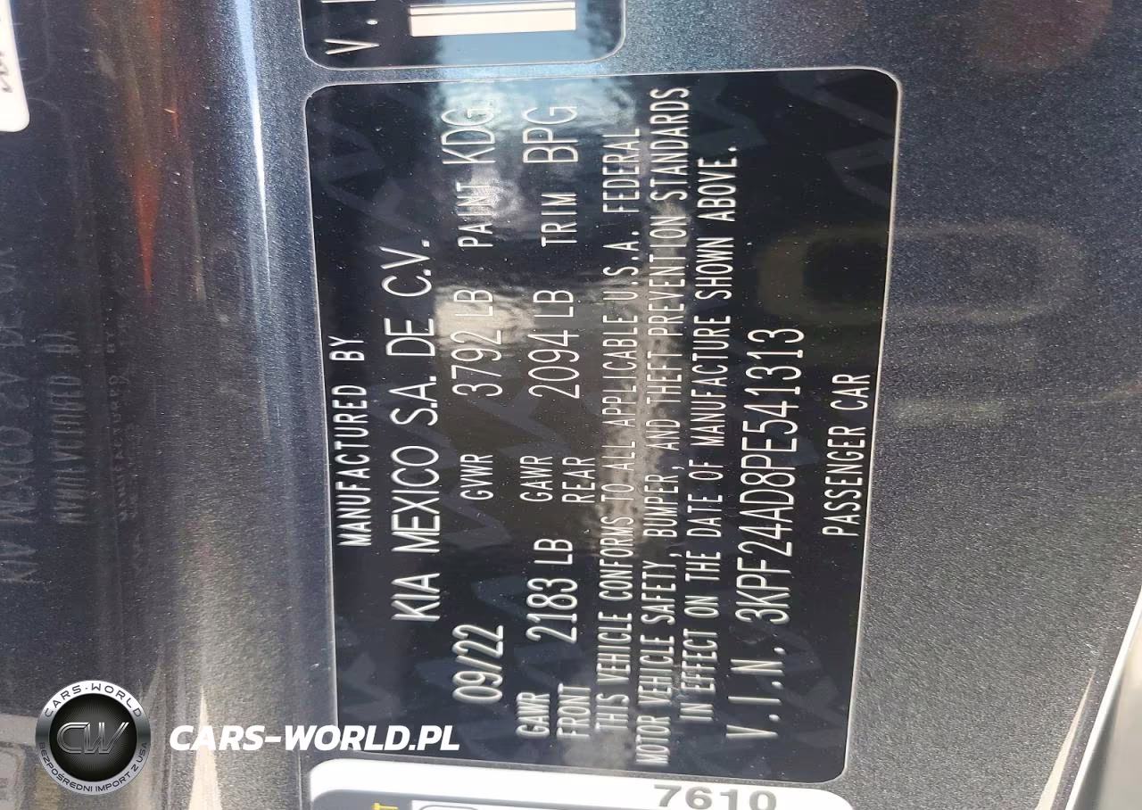 2023 Kia Forte Lxs VIN:3KPF24AD8PE541313 - 13