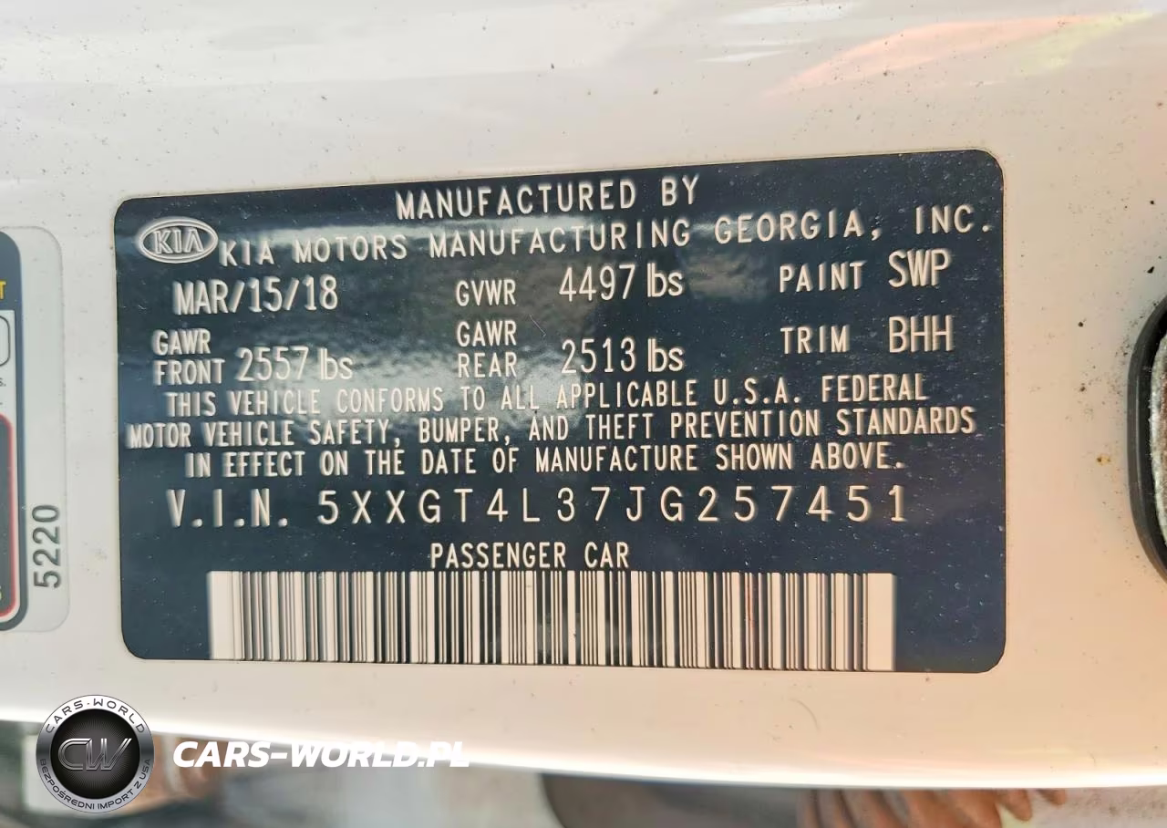 2018 Kia Optima Lx VIN:5XXGT4L37JG257451 - 13