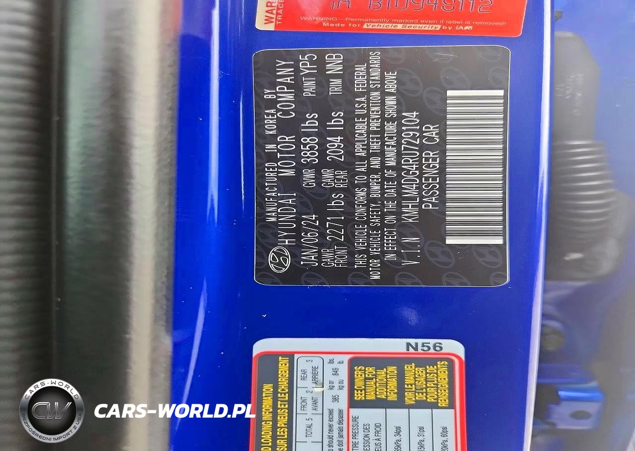 2024 Hyundai Elantra Sel VIN:KMHLM4DG4RU729104 - 12