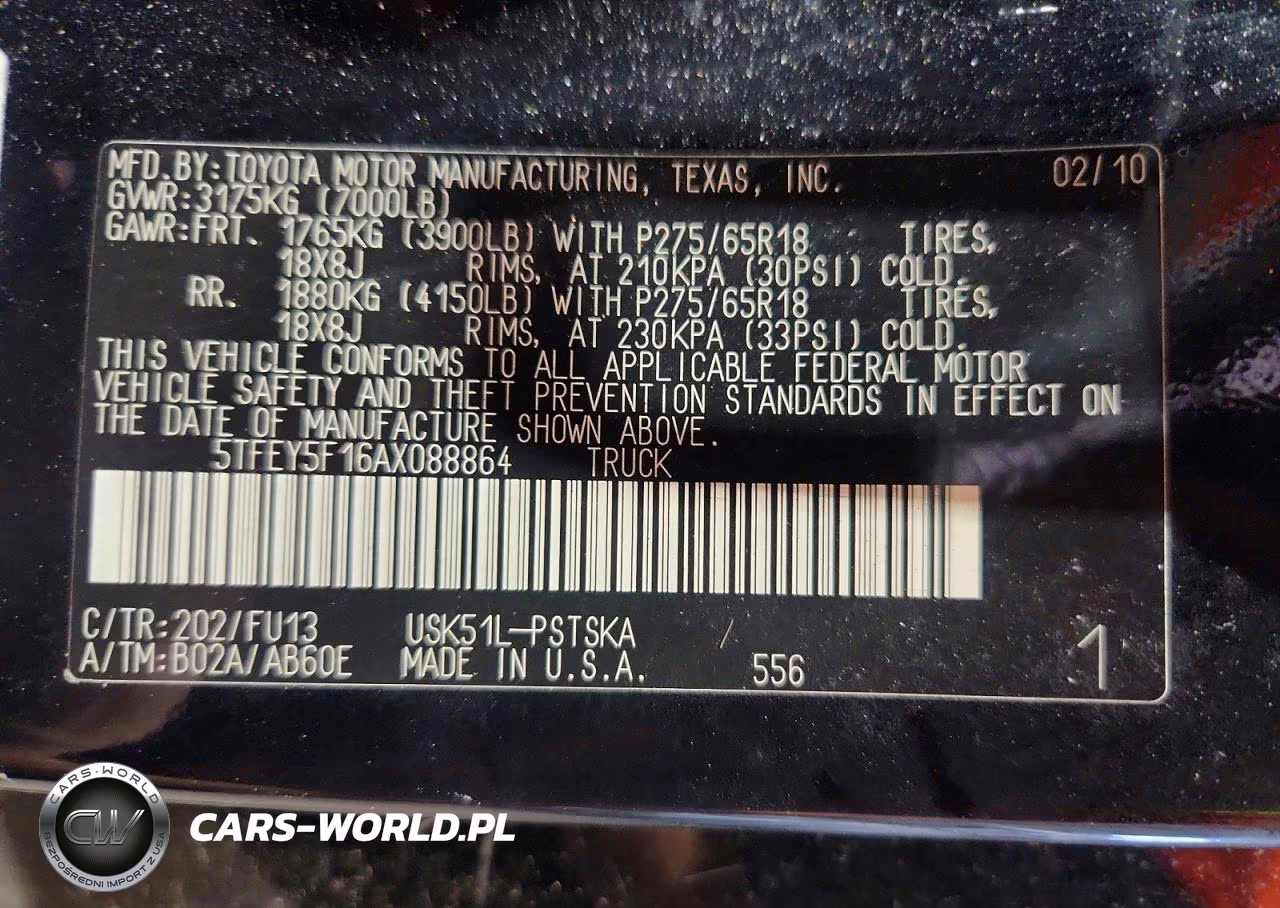 2010 Toyota Tundra Crewmax Sr5 VIN:5TFEY5F16AX088864 - 12