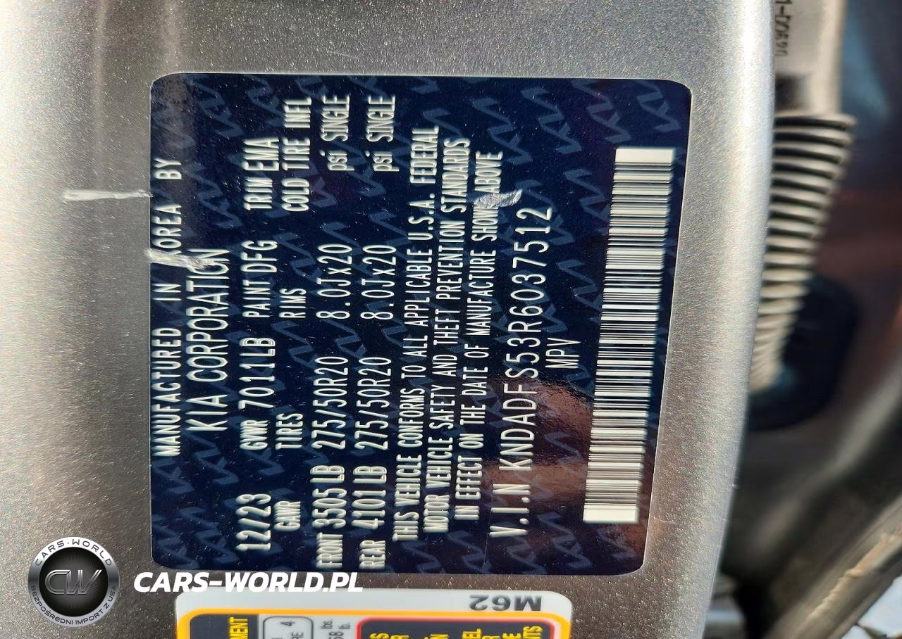 2024 Kia Ev9 Land VIN:KNDADFS53R6037512 - 13