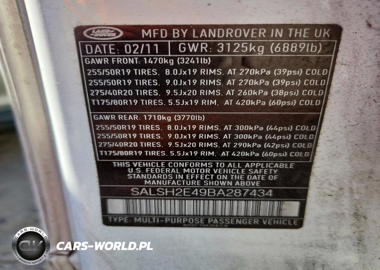 2011 Land Rover Range Rover Sport Sc VIN:SALSH2E49BA287434 - 13