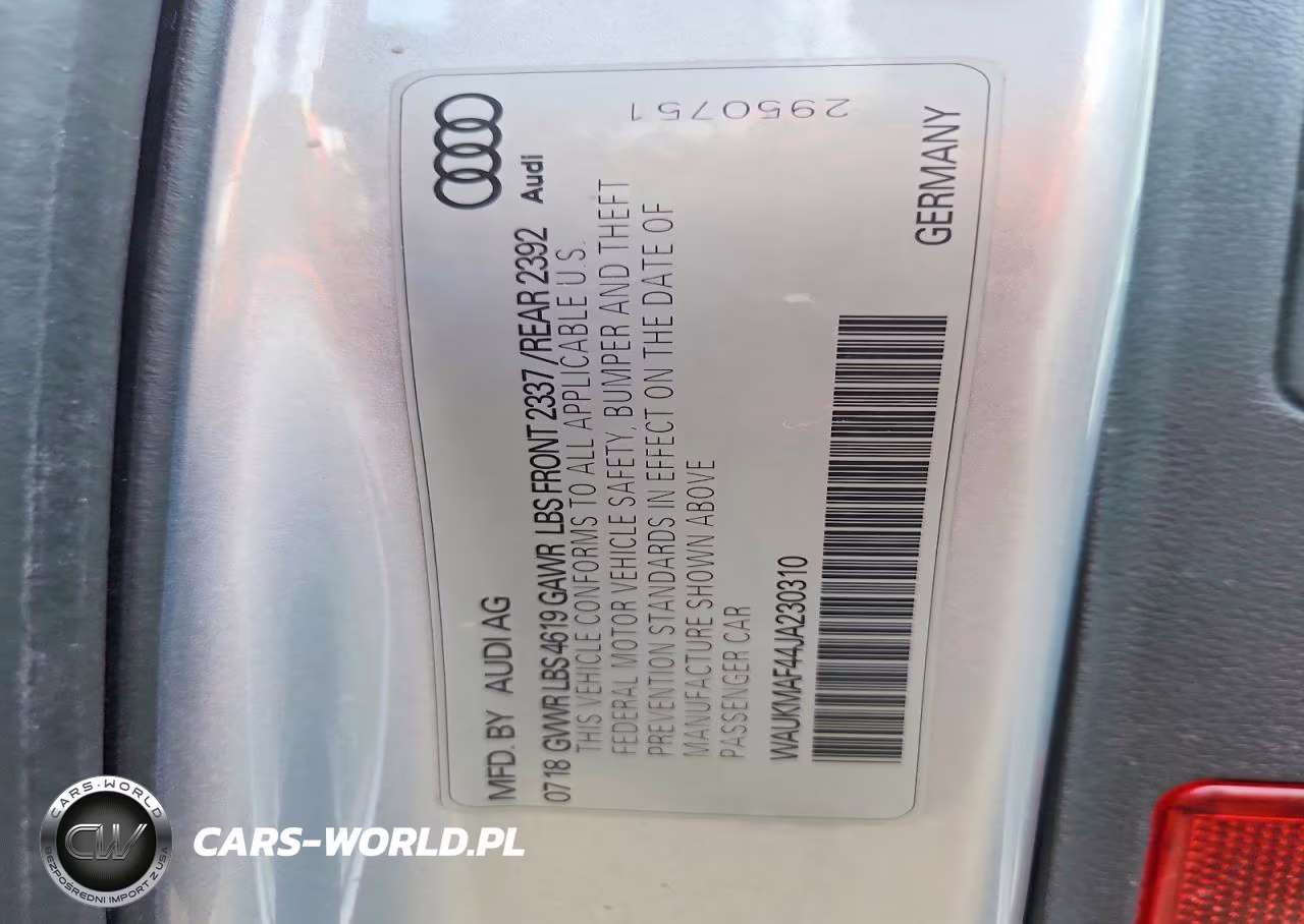 2018 Audi A4 Premium VIN:WAUKMAF44JA230310 - 12