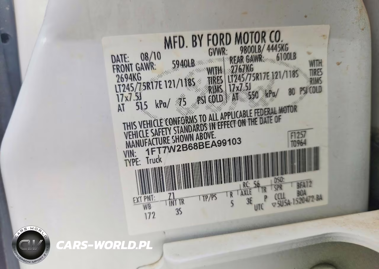 2011 Ford F250 Super Duty VIN:1FT7W2B68BEA99103 - 13