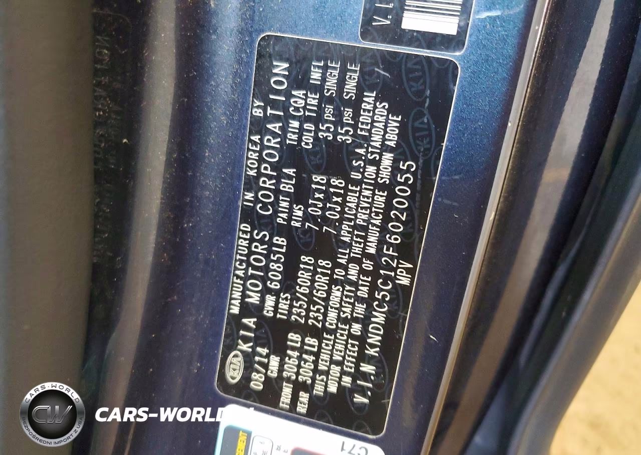2015 Kia Sedona Ex VIN:KNDMC5C12F6020055 - 13