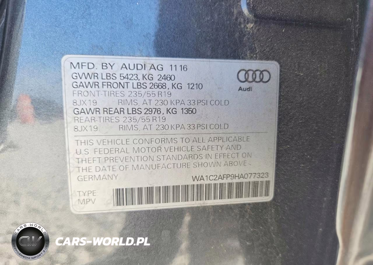 2017 Audi Q5 Premium VIN:WA1C2AFP9HA077323 - 13