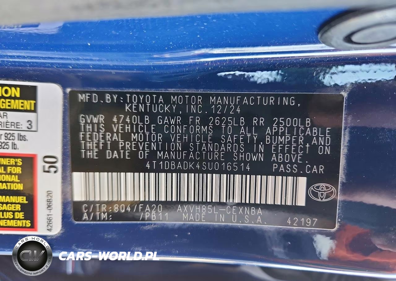 2025 Toyota Camry Le VIN:4T1DBADK4SU016514 - 13