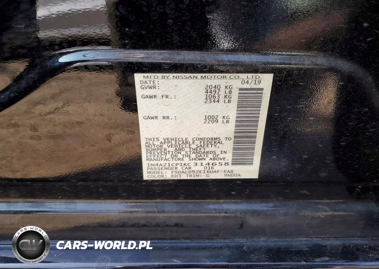 2019 Nissan Leaf Sv VIN:1N4AZ1CP1KC314658 - 12