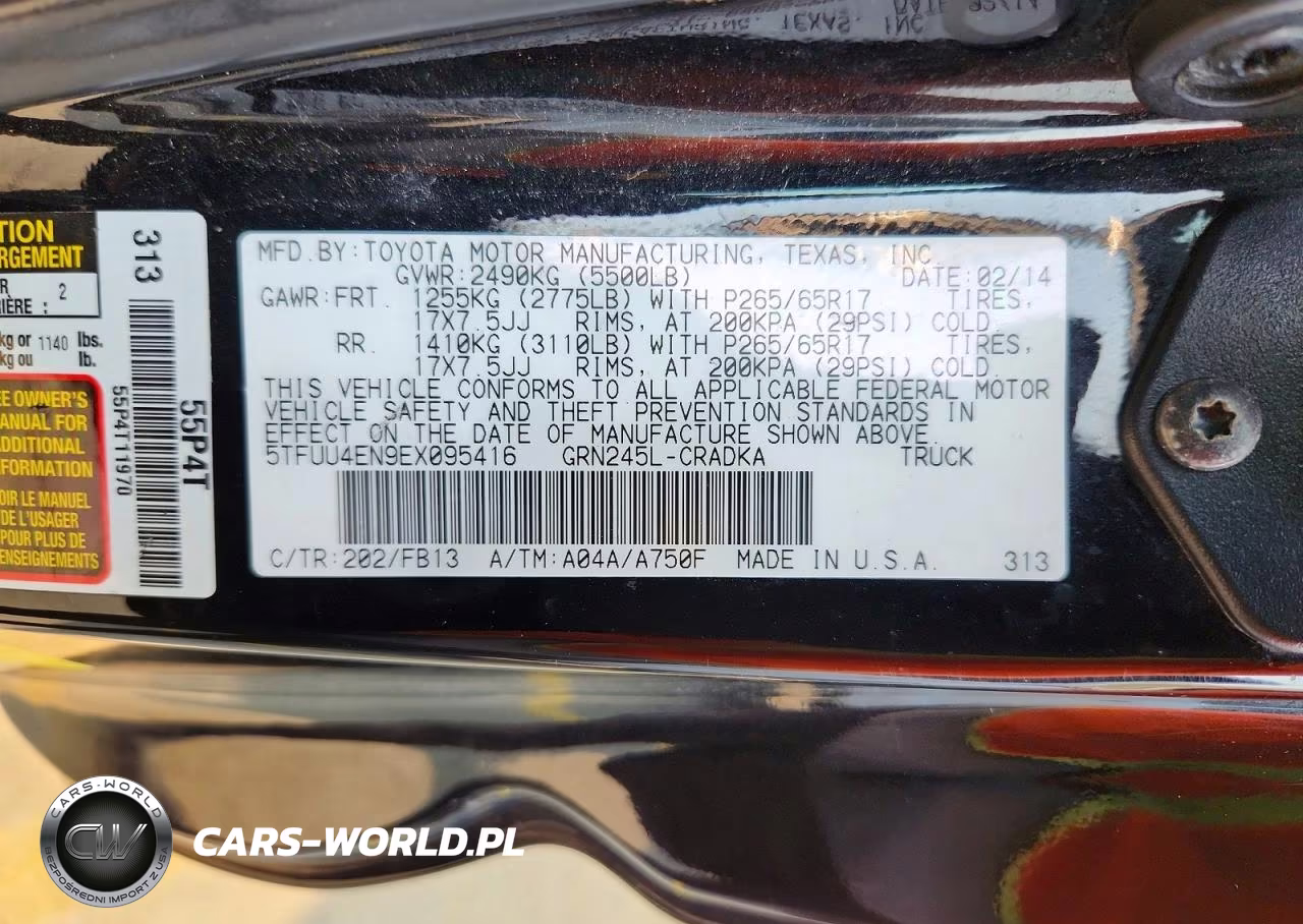 2014 Toyota Tacoma V6 VIN:5TFUU4EN9EX095416 - 13