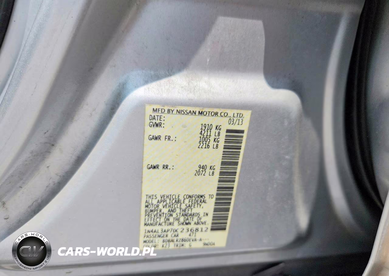 2013 Nissan Altima 2.5 VIN:1N4AL3AP7DC236812 - 12