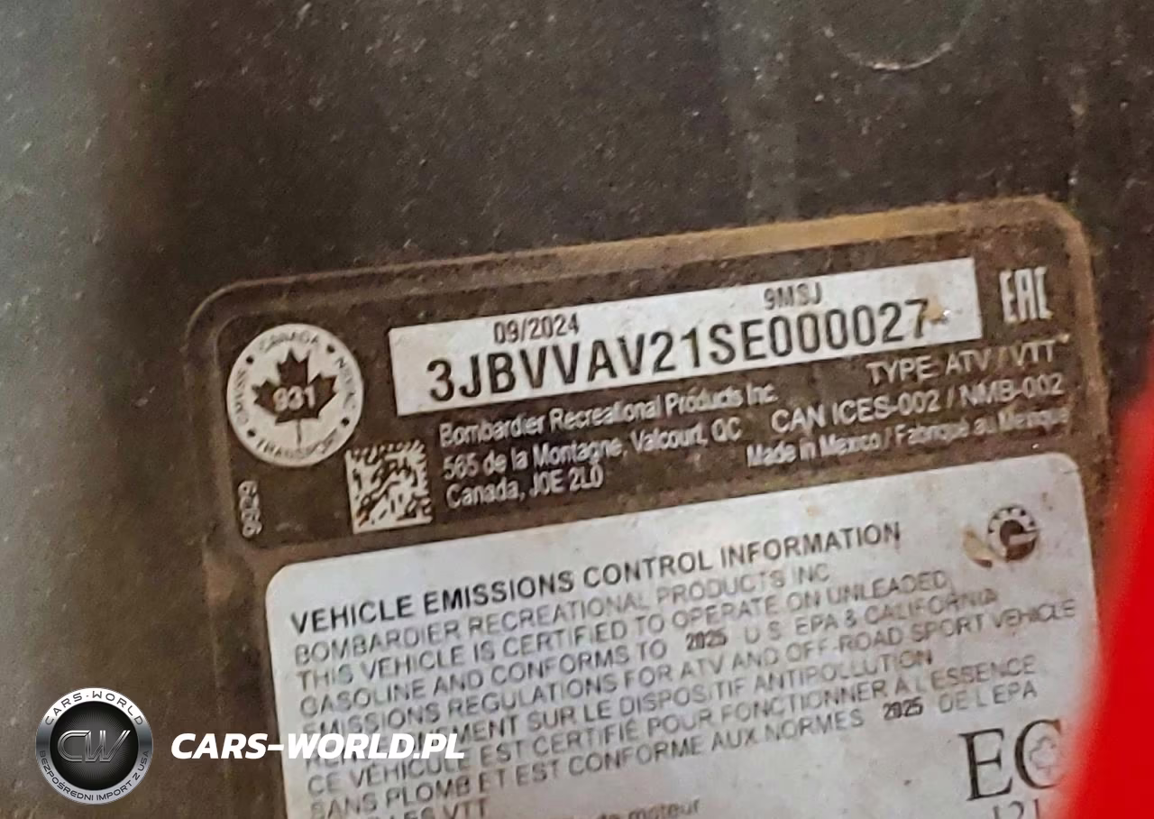 2025 Can Am Xrc Utility Vehicle VIN:3JBVVAV21SE000027 - 10