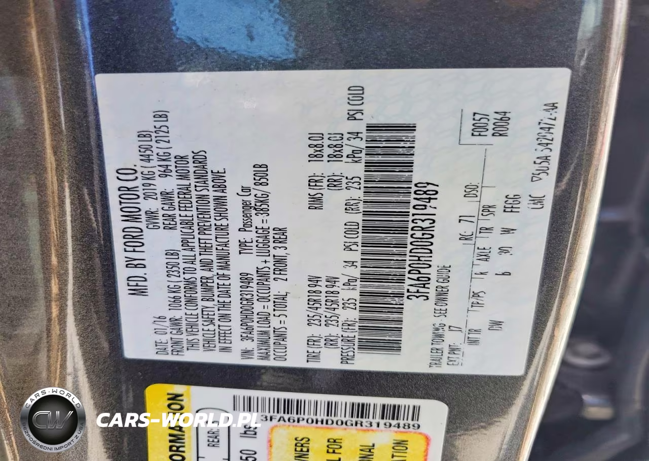 2016 Ford Fusion Se VIN:3FA6P0HD0GR319489 - 13