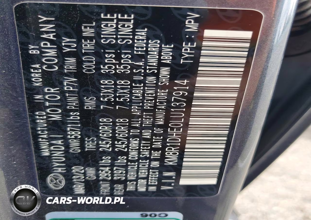 2020 Hyundai Palisade Se VIN:KM8R1DHE0LU137914 - 13