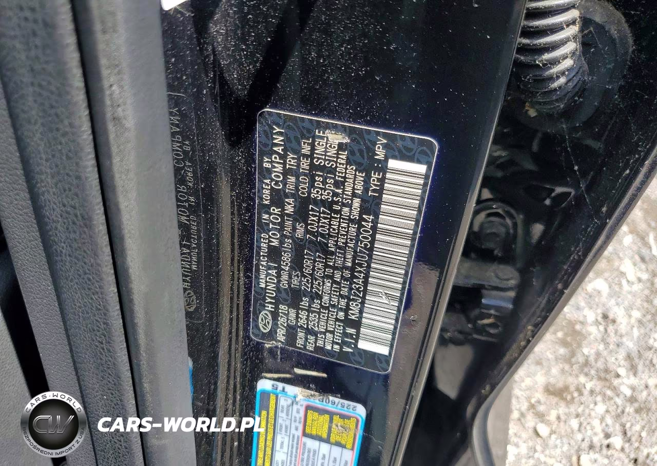2018 Hyundai Tucson Se VIN:KM8J23A4XJU750044 - 12