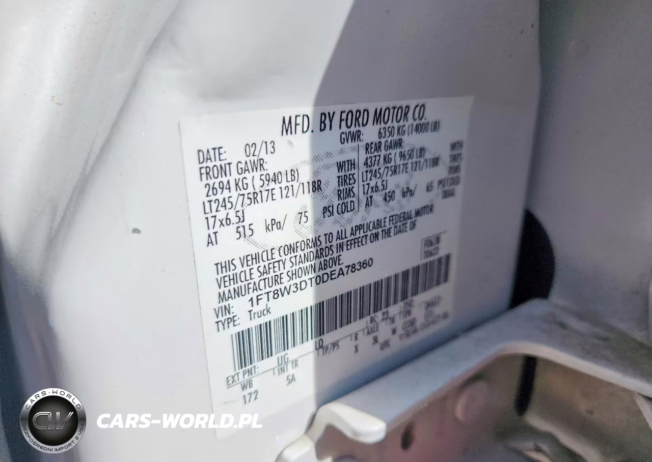 2013 Ford F350 Super Duty VIN:1FT8W3DT0DEA78360 - 13