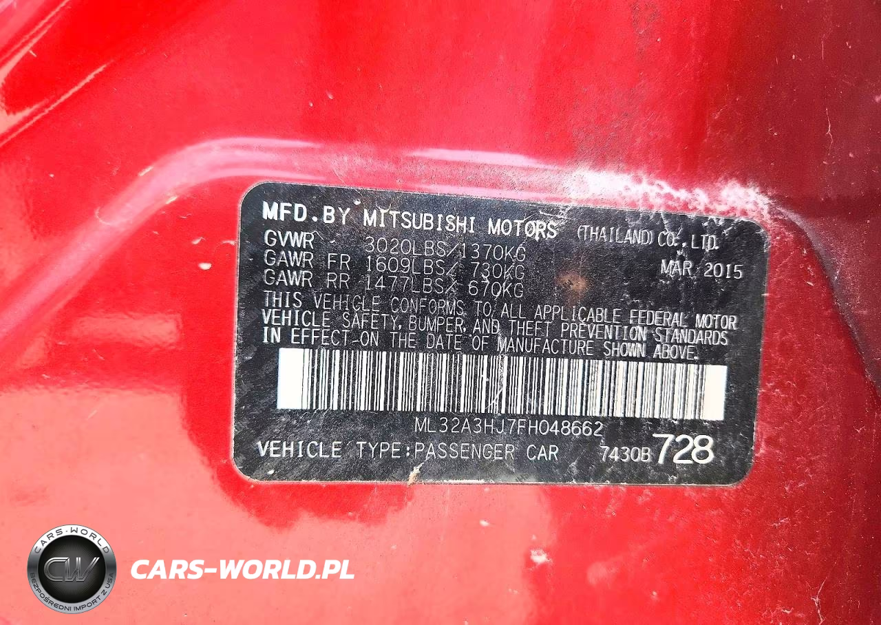 2015 Mitsubishi Mirage De VIN:ML32A3HJ7FH048662 - 12