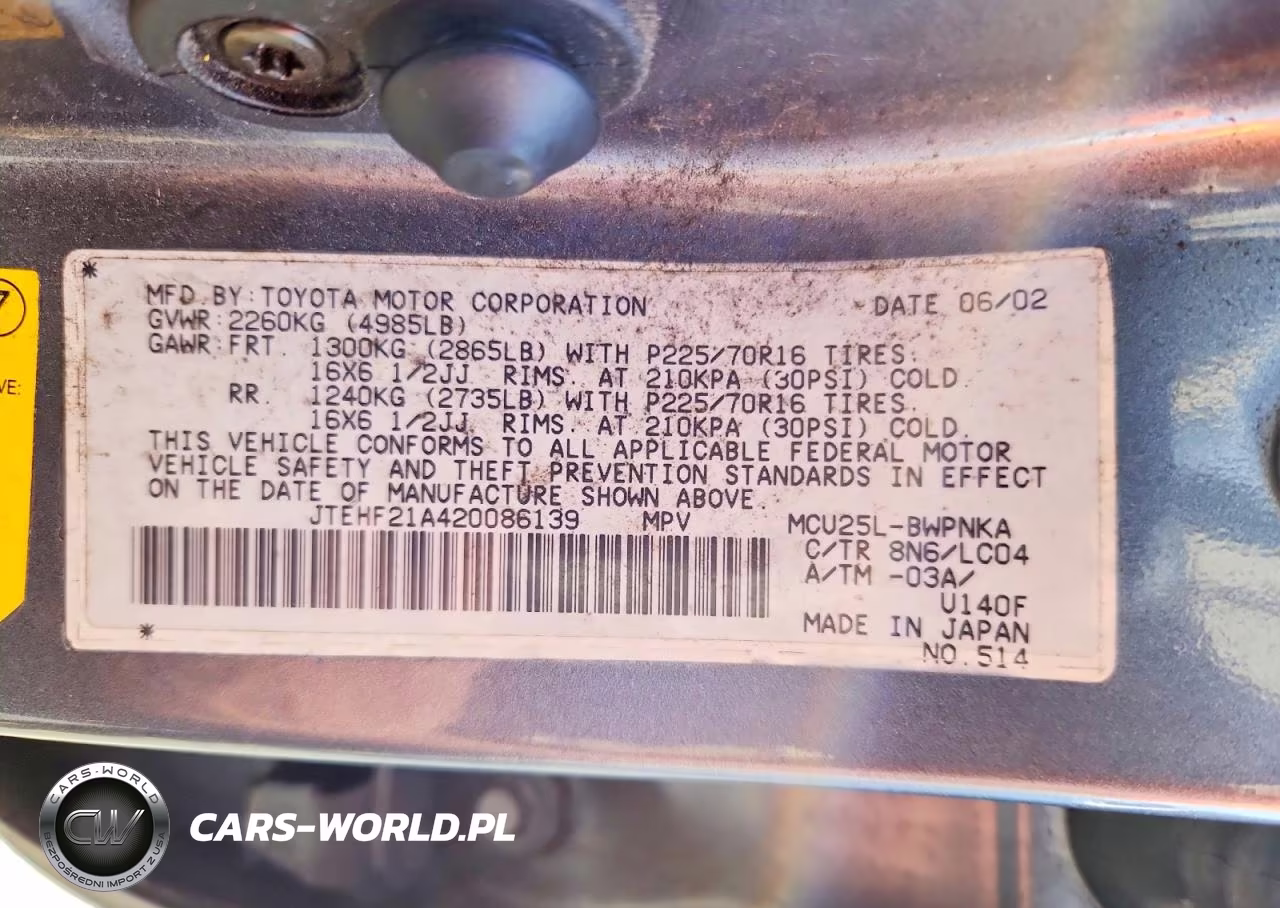 2002 Toyota Highlander Limited VIN:JTEHF21A420086139 - 13